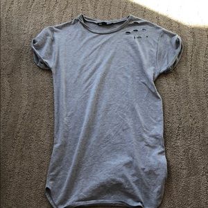 distressed grey tshirt dress